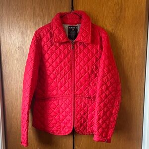 Red Quilted Puffer Jacket